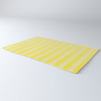Dreamy Future Stripes Yellow Gradient Ombre Pattern Rug Gallery Image 3