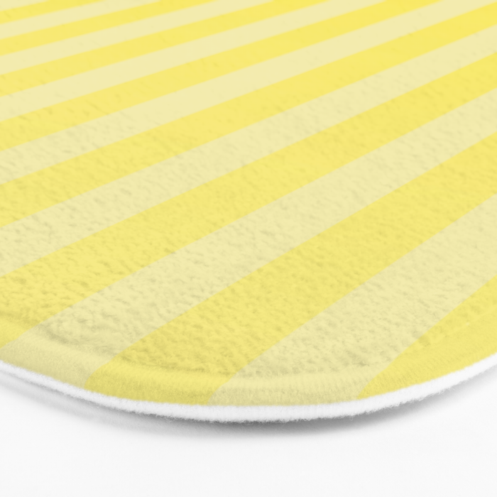 Dreamy Future Stripes Yellow Gradient Ombre Pattern Bath Mat Gallery Image 3