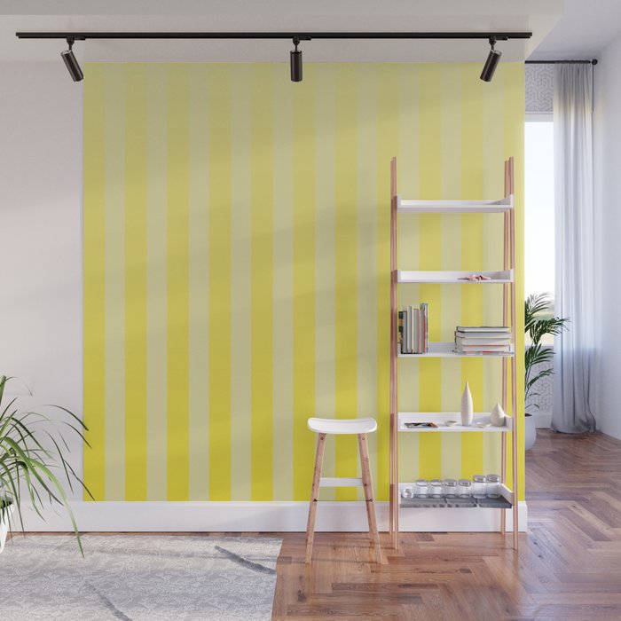 Dreamy Future Stripes Yellow Gradient Ombre Pattern Wall Mural Gallery Image 1