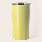 Dreamy Future Stripes Yellow Gradient Ombre Pattern Travel Mug Gallery Image 1