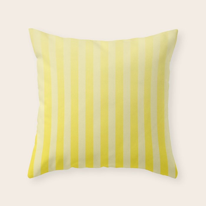 Dreamy Future Stripes Yellow Gradient Ombre Pattern Throw Pillow Gallery Image 6