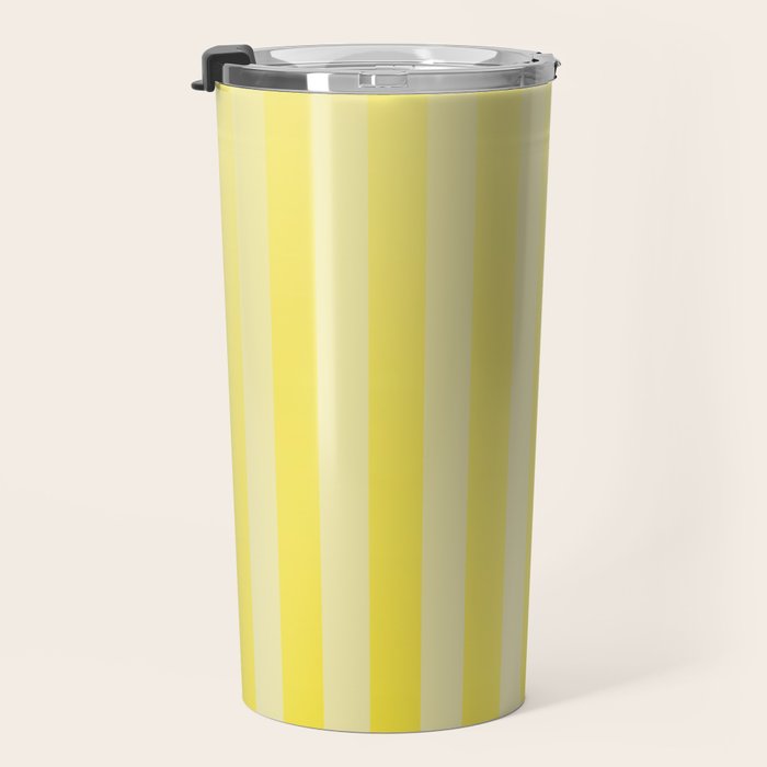 Dreamy Future Stripes Yellow Gradient Ombre Pattern Travel Mug Gallery Image 3