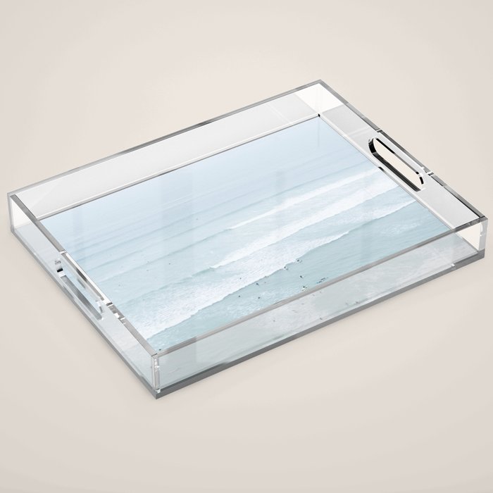 Tiny Surfers from the Sky, Lima, Peru Acrylic Tray Gallery Image 1