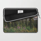 Mount Rainier Wildflower Adventure VII - Pacific Northwest Mountain Forest Wanderlust Laptop Sleeve Gallery Image 2