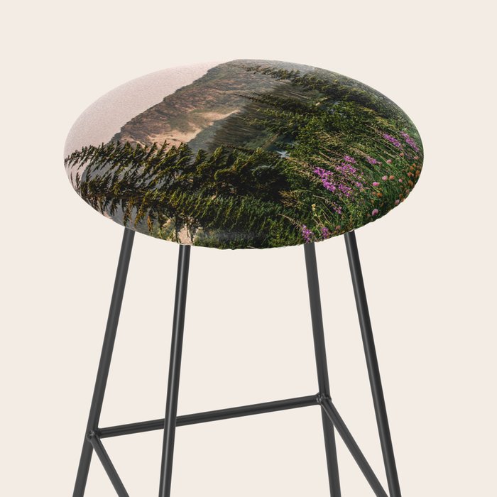 Mount Rainier Wildflower Adventure VII - Pacific Northwest Mountain Forest Wanderlust Stool Gallery Image 2