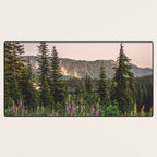 Mount Rainier Wildflower Adventure VII - Pacific Northwest Mountain Forest Wanderlust Desk Mat Gallery Image 3