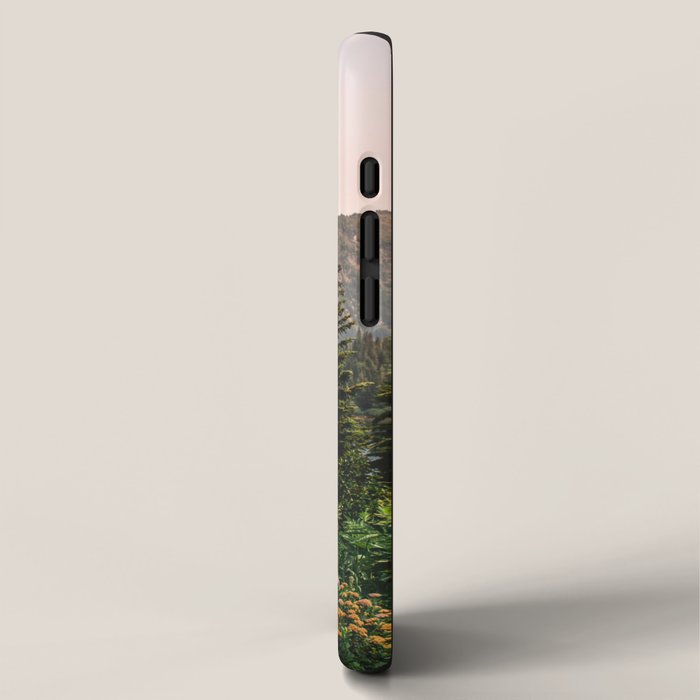 Mount Rainier Wildflower Adventure VII - Pacific Northwest Mountain Forest Wanderlust iPhone Case Gallery Image 2
