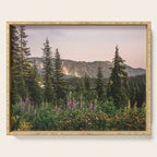 Mount Rainier Wildflower Adventure VII - Pacific Northwest Mountain Forest Wanderlust Serving Tray Gallery Image 1