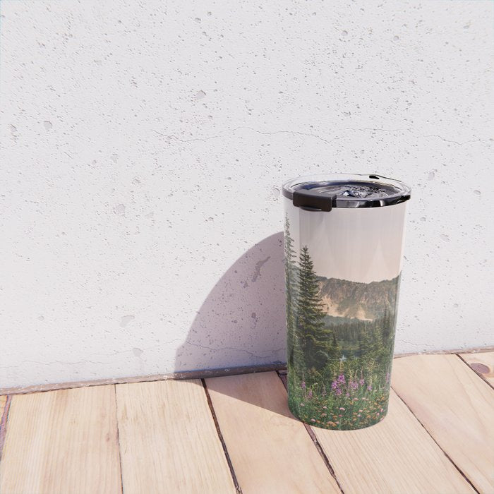 Mount Rainier Wildflower Adventure VII - Pacific Northwest Mountain Forest Wanderlust Travel Mug Gallery Image 4