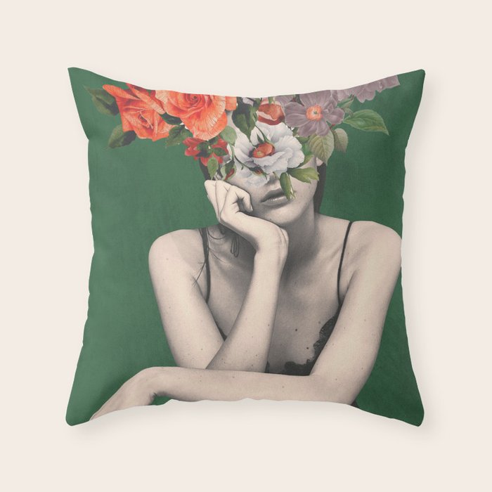 natural beauty-collage 3/5 Throw Pillow Gallery Image 1