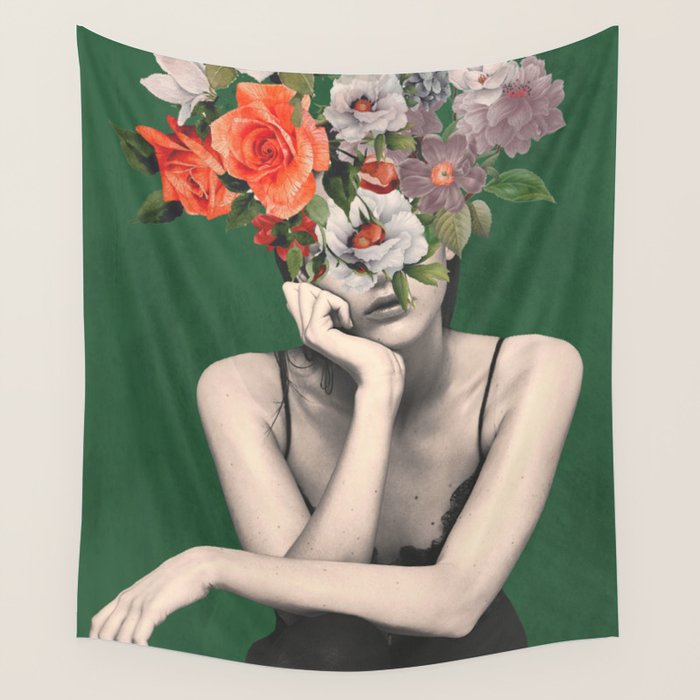 natural beauty-collage 3/5 Wall Tapestry Gallery Image 1