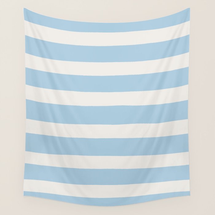 Thick Stripes Baby Blue Wall Tapestry Gallery Image 4