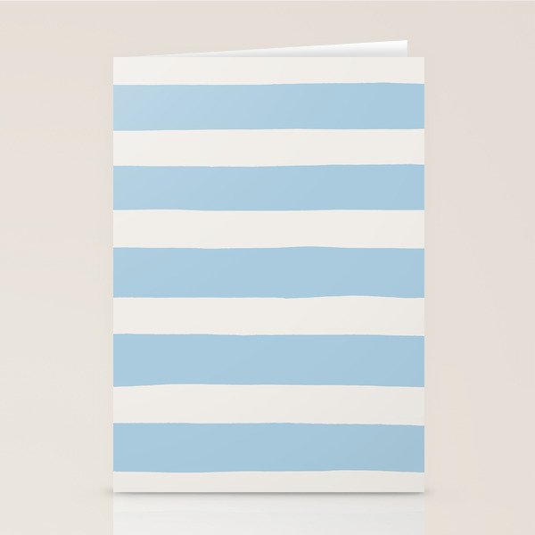 Thick Stripes Baby Blue Stationery Card Gallery Image 2
