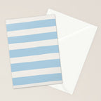Thick Stripes Baby Blue Stationery Card Gallery Image 2