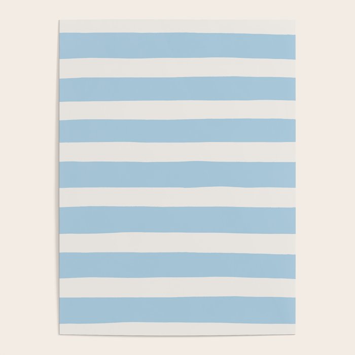 Thick Stripes Baby Blue Poster Gallery Image 1