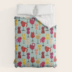 Feline Wine - Cats in Wine Glasses Comforter Gallery Image 6