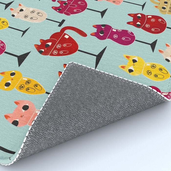 Feline Wine - Cats in Wine Glasses Rug Gallery Image 4