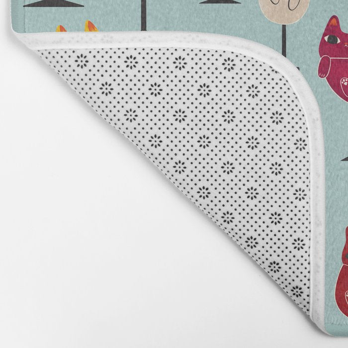 Feline Wine - Cats in Wine Glasses Bath Mat Gallery Image 2