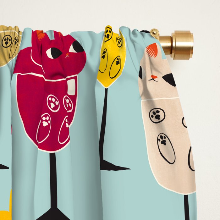 Feline Wine - Cats in Wine Glasses Window Curtain Gallery Image 2