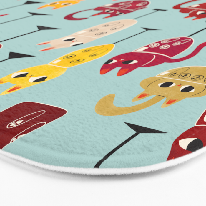 Feline Wine - Cats in Wine Glasses Bath Mat Gallery Image 3