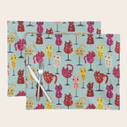 Feline Wine - Cats in Wine Glasses Placemat Gallery Image 1
