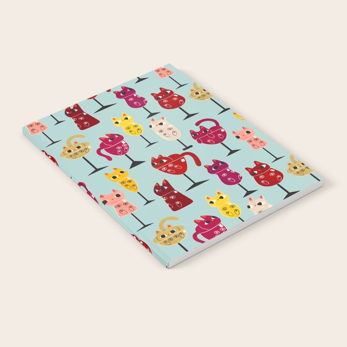 Feline Wine - Cats in Wine Glasses Notebook Gallery Image 2