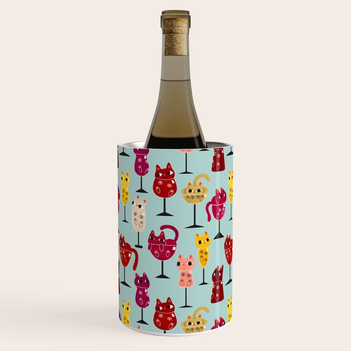 Feline Wine - Cats in Wine Glasses Wine Chiller Gallery Image 1