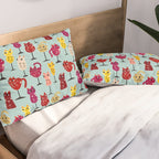 Feline Wine - Cats in Wine Glasses Pillow Sham Gallery Image 2