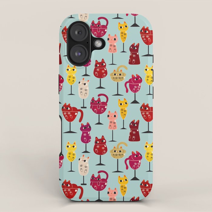 Feline Wine - Cats in Wine Glasses iPhone Case Gallery Image 1