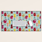 Feline Wine - Cats in Wine Glasses Desk Mat Gallery Image 1
