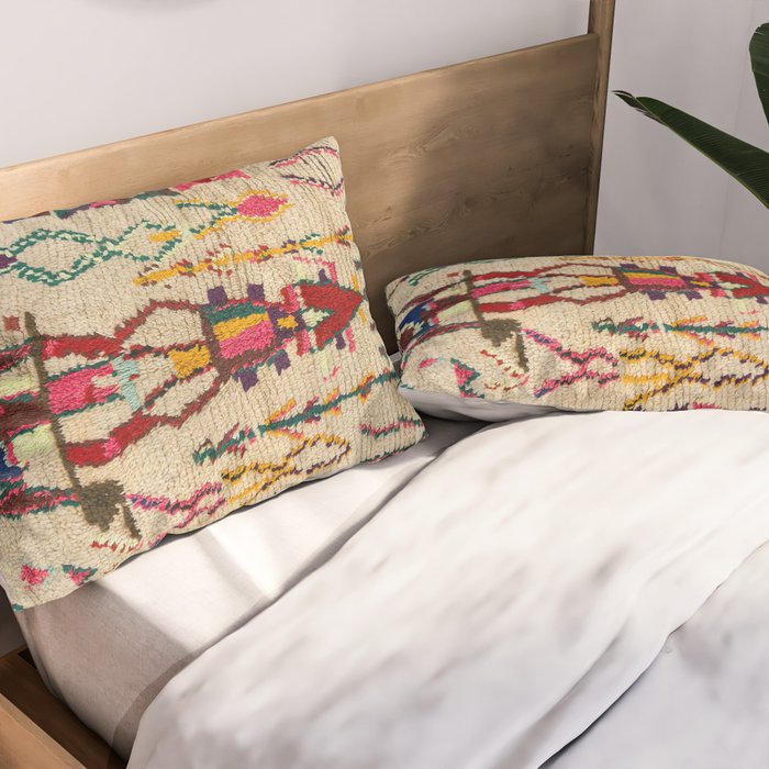 Moroccan Carpet Artwork Pillow Sham Gallery Image 2