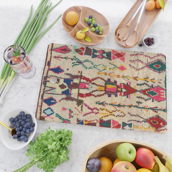 Moroccan Carpet Artwork Cutting Board Gallery Image 2