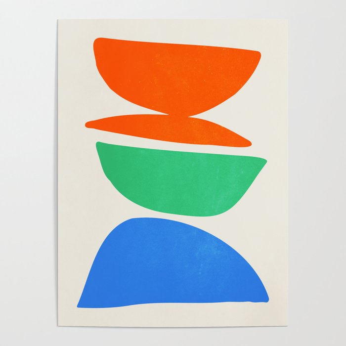 Stacked Stones: Mid Century Abstraction Poster Gallery Image 1