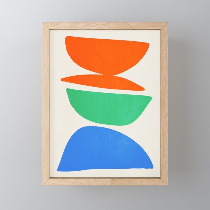 Stacked Stones: Mid Century Abstraction Mini Art Print Gallery Image 1