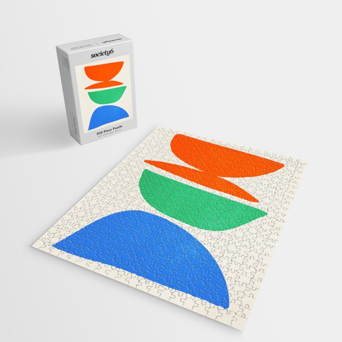 Stacked Stones: Mid Century Abstraction Jigsaw Puzzle Gallery Image 2