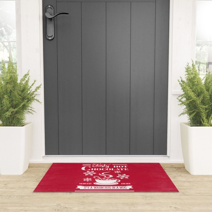 Tasty Hot Chocolate Red Welcome Mat Gallery Image 3
