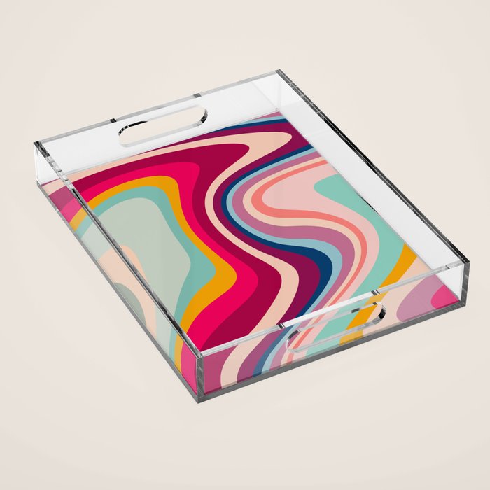 Boho Fluid Abstract Acrylic Tray Gallery Image 1