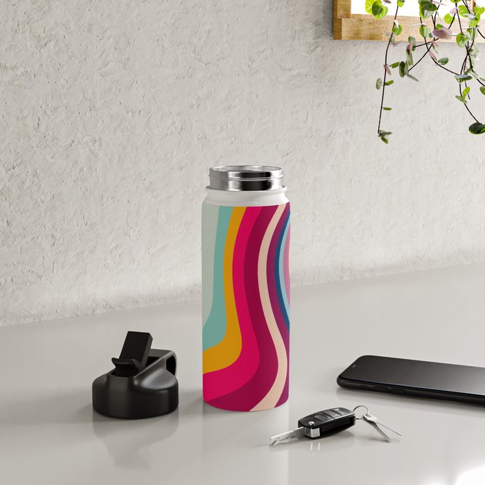 Boho Fluid Abstract Water Bottle Gallery Image 4
