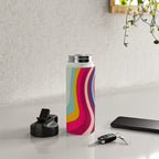 Boho Fluid Abstract Water Bottle Gallery Image 4
