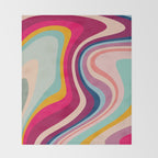 Boho Fluid Abstract Throw Blanket Gallery Image 2