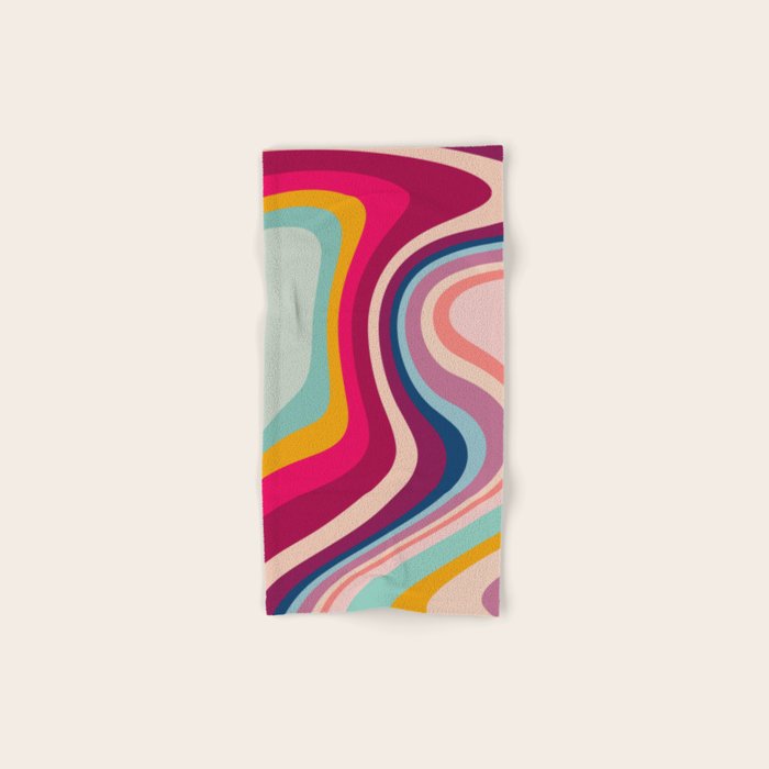 Boho Fluid Abstract Bath Towel Gallery Image 1