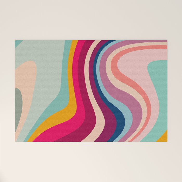 Boho Fluid Abstract Welcome Mat Gallery Image 1