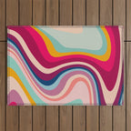 Boho Fluid Abstract Outdoor Rug Gallery Image 1