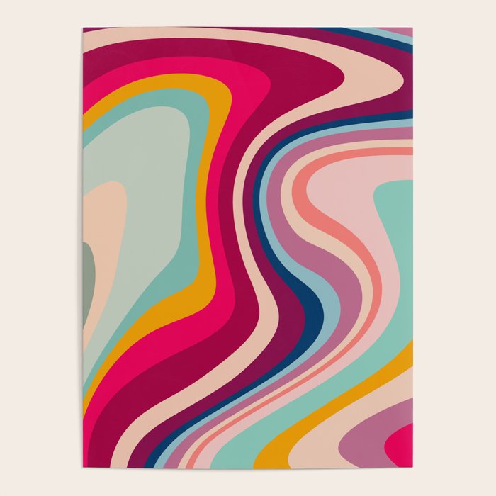 Boho Fluid Abstract Poster Gallery Image 1
