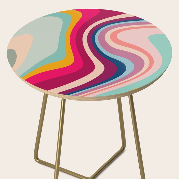 Boho Fluid Abstract Side Table Gallery Image 2
