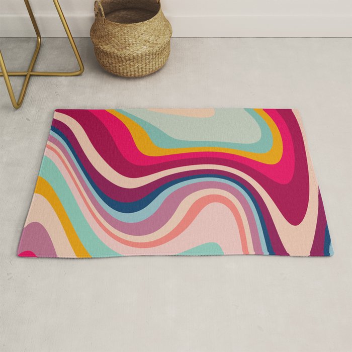 Boho Fluid Abstract Rug Gallery Image 1