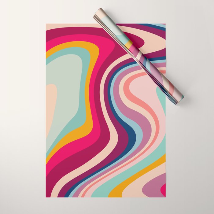 Boho Fluid Abstract Wrapping Paper Gallery Image 1