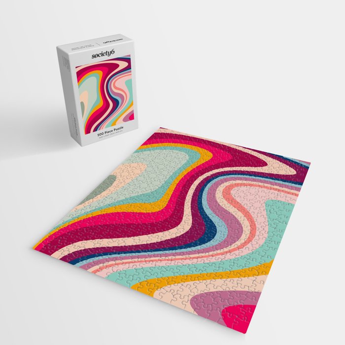 Boho Fluid Abstract Jigsaw Puzzle Gallery Image 2