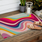 Boho Fluid Abstract Outdoor Rug Gallery Image 2