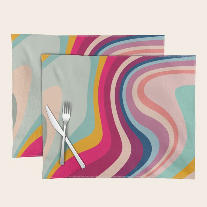 Boho Fluid Abstract Placemat Gallery Image 1